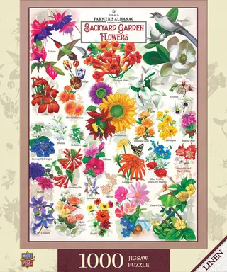 Puzzle Farmer's Almanac - Fleurs Du Jardin - 1000 pièces fra Master Pieces – æske 2 af 2