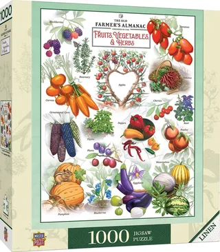 Puzzle Farmer's Almanac - Fruits Et Légumes - 1000 pièces from Master Pieces – box 2 of 2