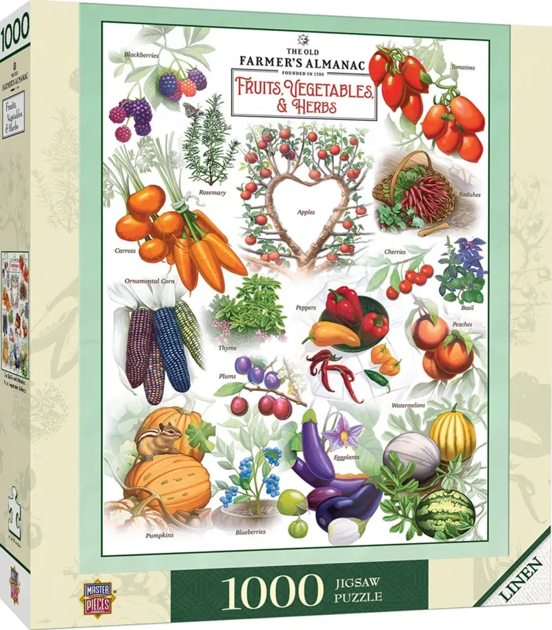 Puzzle Farmer's Almanac - Fruits Et Légumes - 1000 pièces from Master Pieces – box 2 of 2