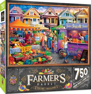 Puzzle Farmer's Market - Marché Du Week-End - 500 à 999 pièces fra Master Pieces – æske 2 af 2