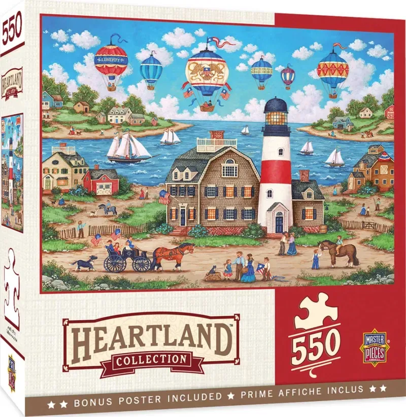 Puzzle Heartland Collection - Ballons Au-Dessus De La Baie - 500 à 999 pièces de Master Pieces – boîte 2 sur 2