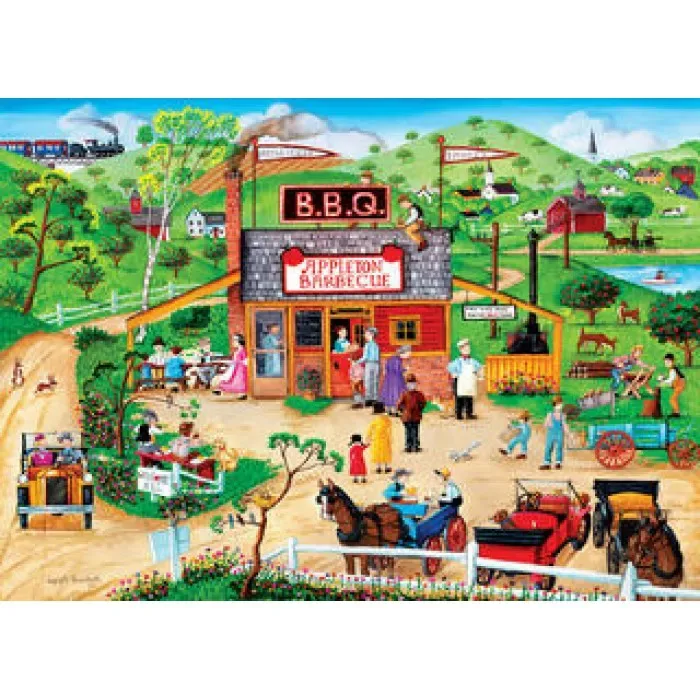 Puzzle Hometown Gallery - Appleton BBQ - 1000 pièces de Master Pieces – boîte 1 sur 2