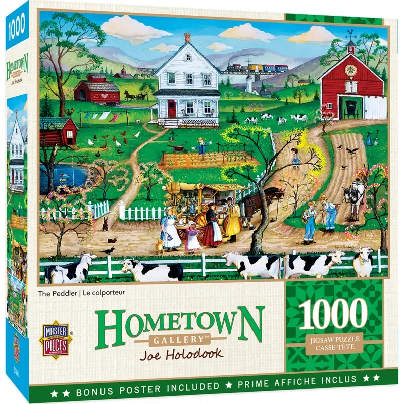 Puzzle Hometown Gallery - Le Colporteur - 1000 pièces van Master Pieces – doos