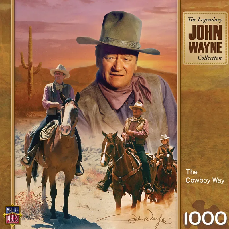 Puzzle John Wayne - La Méthode Cow-Boy - 1000 pièces de Master Pieces – boîte 2 sur 2
