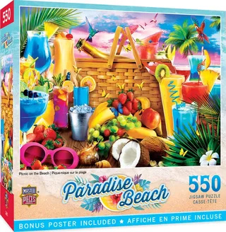Puzzle Paradise Beach - Pique-Sur La Plage - 500 à 999 pièces from Master Pieces – box 2 of 2