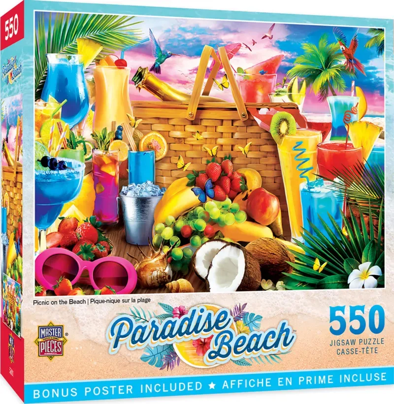 Puzzle Paradise Beach - Pique-Sur La Plage - 500 à 999 pièces from Master Pieces – box 2 of 2