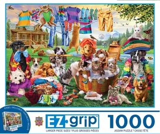 Puzzle Pièces XXL - Coquins De Blanchisserie - EZ Grip - 1000 pièces from Master Pieces – box 2 of 2