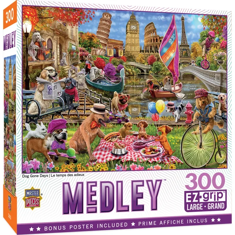 Puzzle Pièces XXL - Medley - Dog Gone Days - Ez Grip - 200 à 499 pièces van Master Pieces – doos 2 van 2