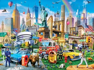 Puzzle Pièces XXL - Medley - La Grosse Pomme - EZ Grip - 200 à 499 pièces von Master Pieces – Schachtel 1 von 2