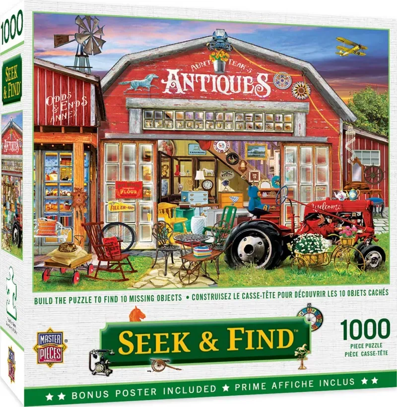 Puzzle Seek & Find - Antiquités À Vendre - 1000 pièces de Master Pieces – boîte 2 sur 2