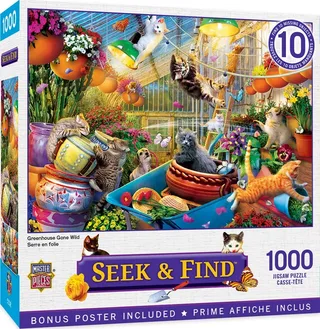 Puzzle Seek & Find - Greenhouse Gone Wild - 1000 pièces van Master Pieces – doos 2 van 2