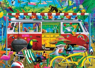 Puzzle Seek & Find - Van Life - 1000 pièces von Master Pieces – Schachtel 1 von 2