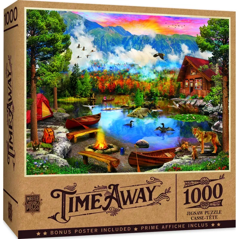 Puzzle Time Away - Canoë Au Coucher Du Soleil - 1000 pièces de Master Pieces – boîte