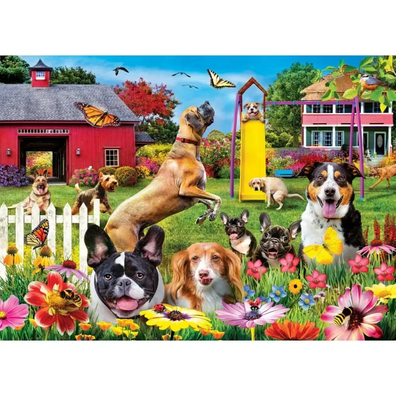 Puzzle Wild & Whimsical - Dog Gone Good Day - 1000 pièces de Master Pieces – boîte