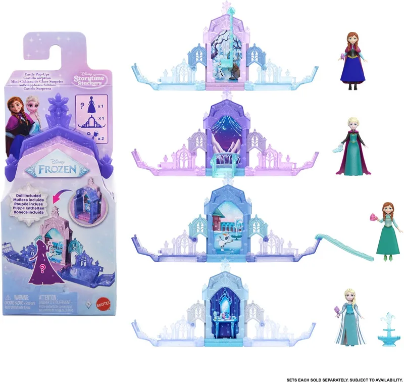 Disney Frozen kasteel pop-up speelset met verrassing pop. von Mattel Games, Ausgabe Meerkleurig – Schachtel