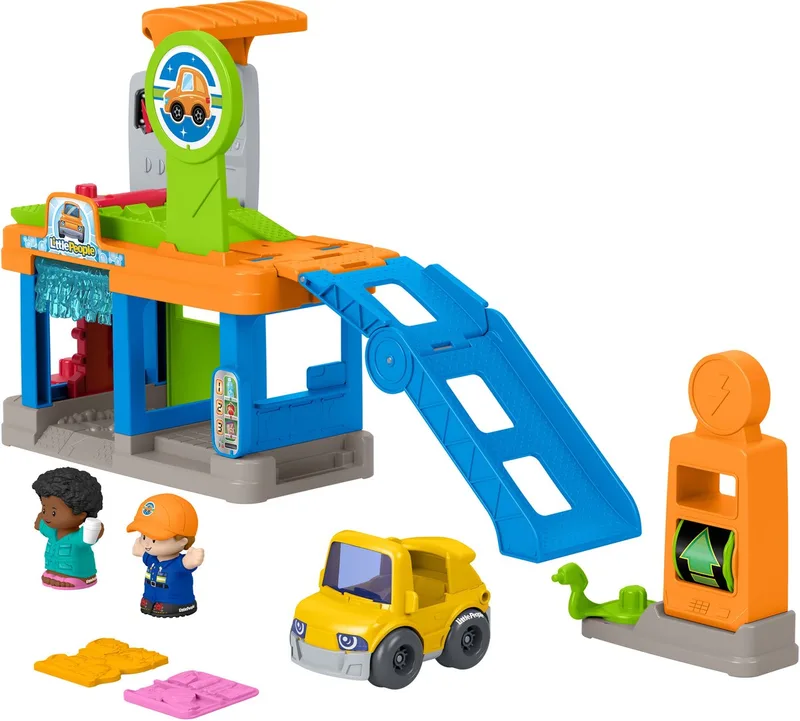LITTLE PEOPLE LETS GO FILLIN FUN SERVICE STATION. van Mattel Games, editie Meerkleurig – doos