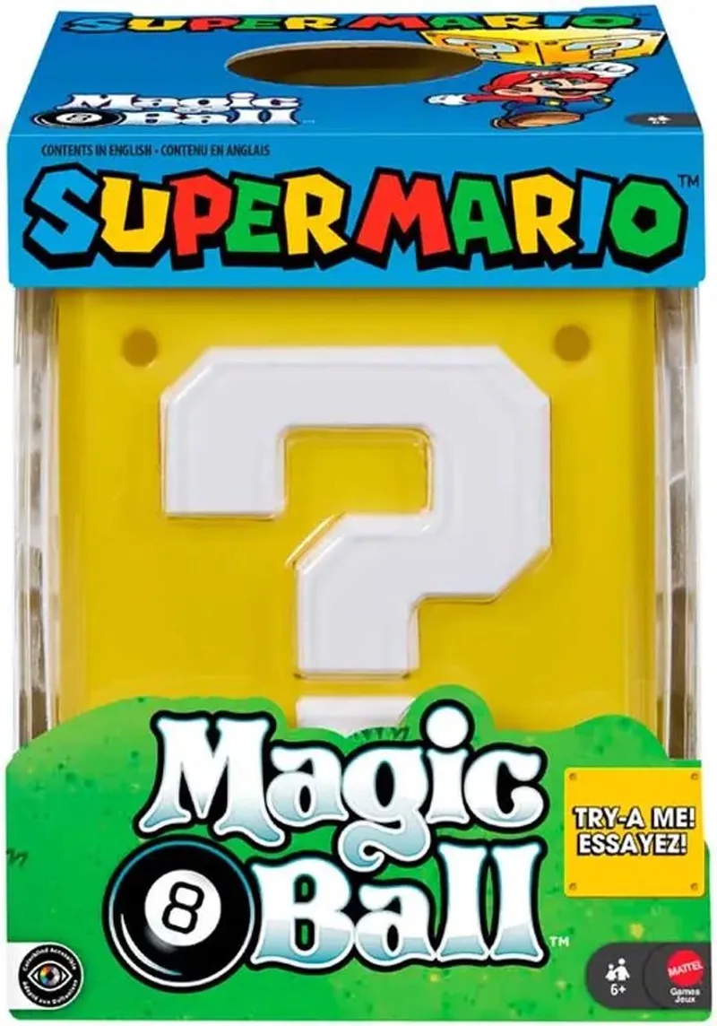 Magic 8 Ball Super Mario speelgoed - interactief spel. from Mattel Games, Meerkleurig edition – box