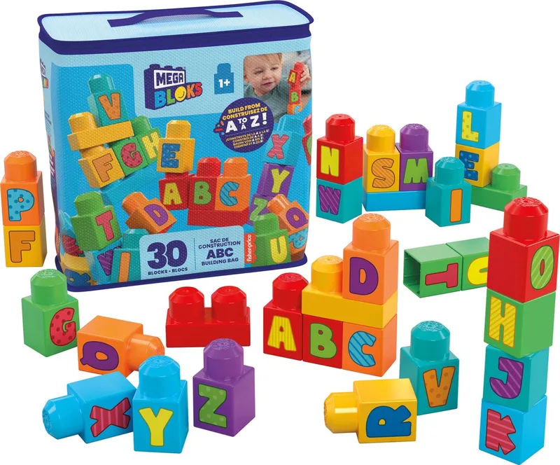 Mega Bloks ABC Blokken 30 Stuks from Mattel Games, Verschillend edition – box