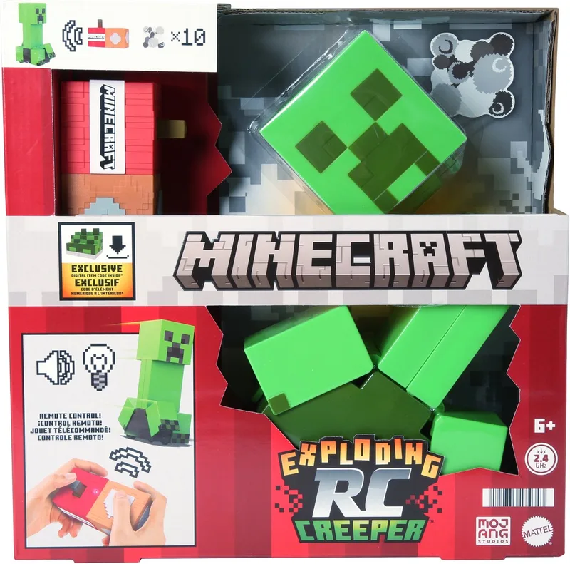 Minecraft afstandsbediening speelgoed Exploding Creeper RC 30 cm. von Mattel Games, Ausgabe Multicolor – Schachtel