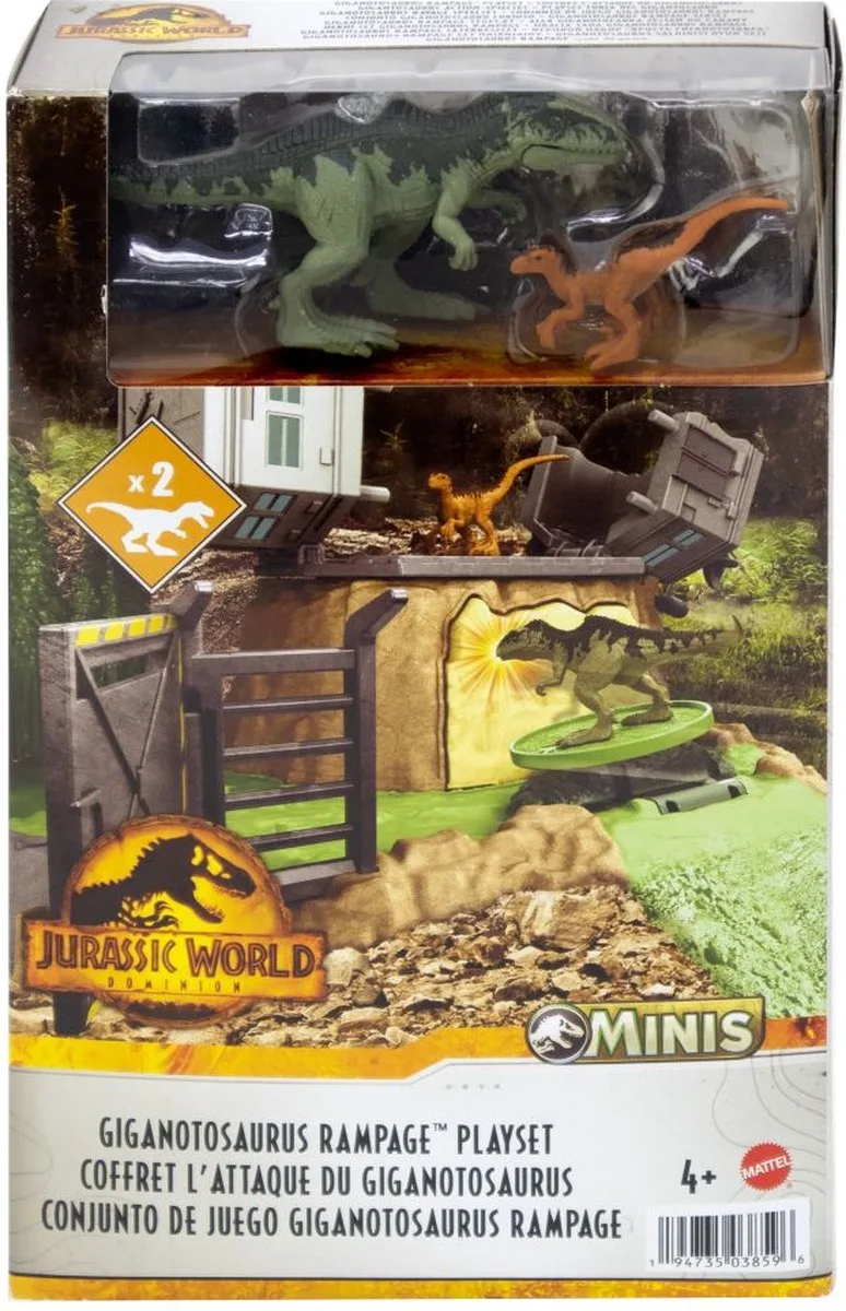 Minis speelset - Jurassic World - asst. van Mattel Games, editie Multicolor – doos