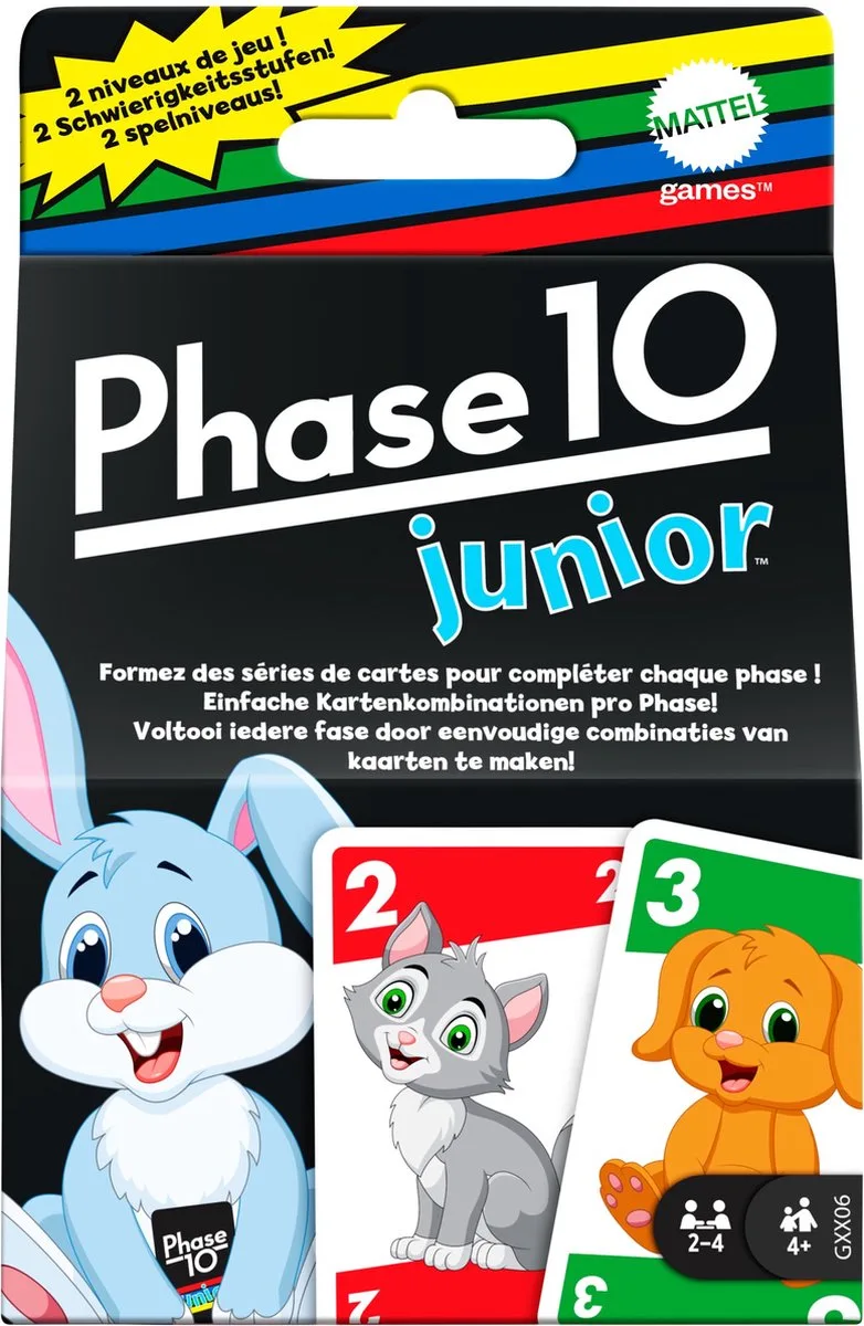 Phase 10 Junior - Kaartspel from Mattel Games – box