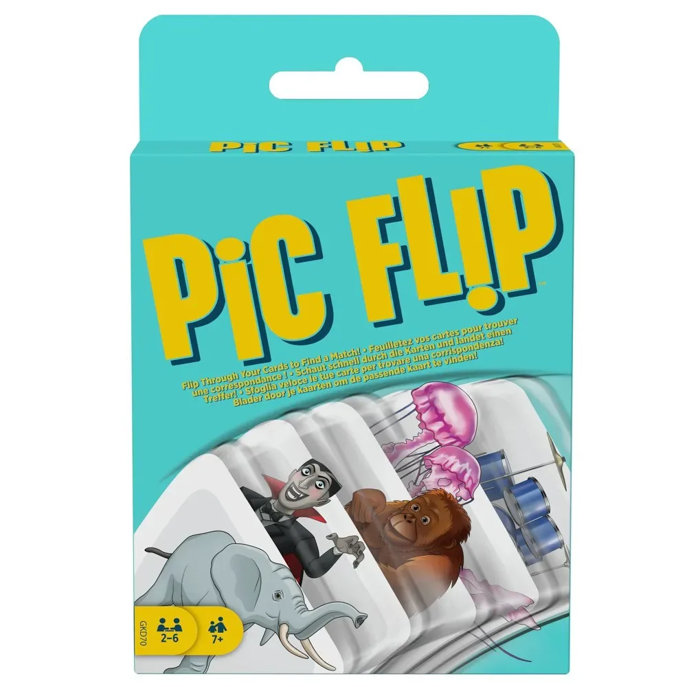 Pic Flip Kortspil fra Mattel Games – æske
