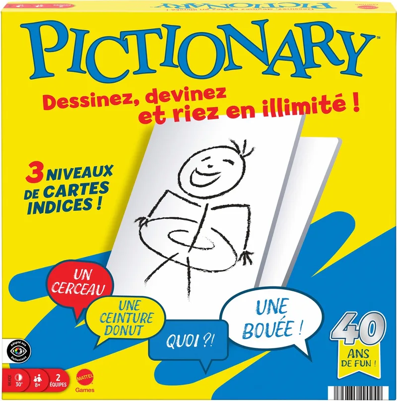 Pictionary - Bordspel - Frans editie von Mattel Games – Schachtel