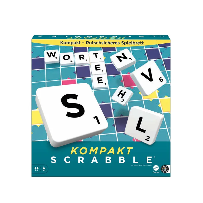 Scrabble compact reisspel - woordspel voor onderweg. de Mattel Games – boîte