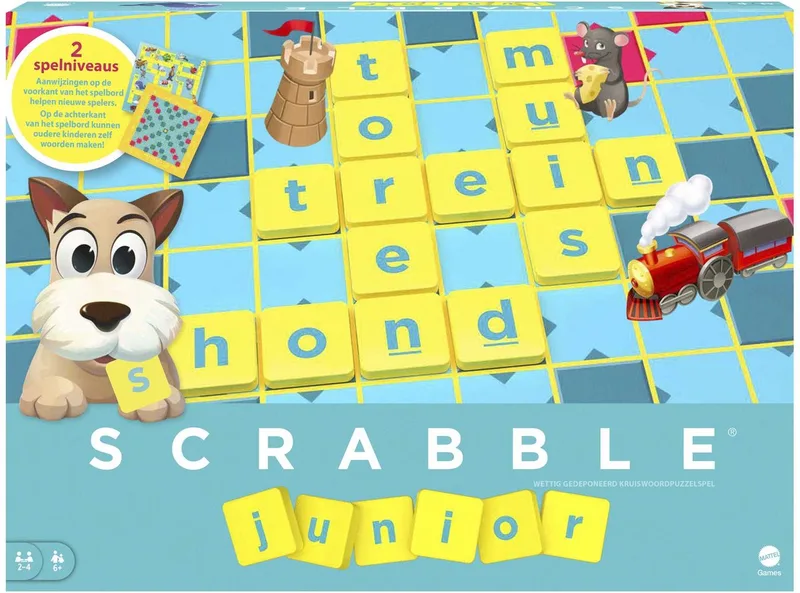 Scrabble Junior - Familie bordspel - Nederlandse editie from Mattel Games – box