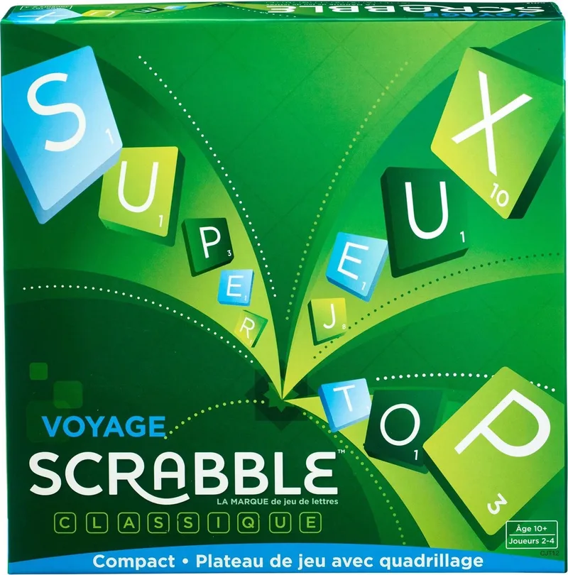 SCRABBLE TRAVEL FRENCH from Mattel Games – box