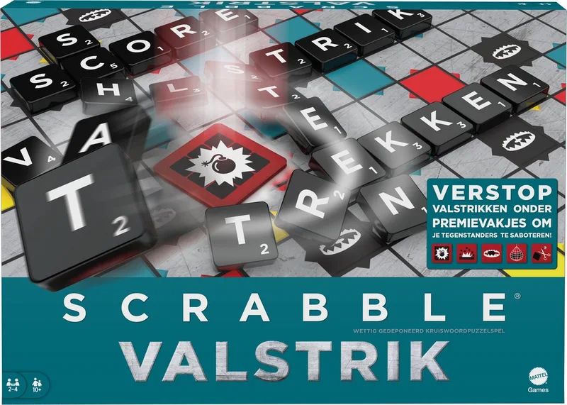 Scrabble Valstrik - Familie bordspel - Nederlandse editie van Mattel Games – doos