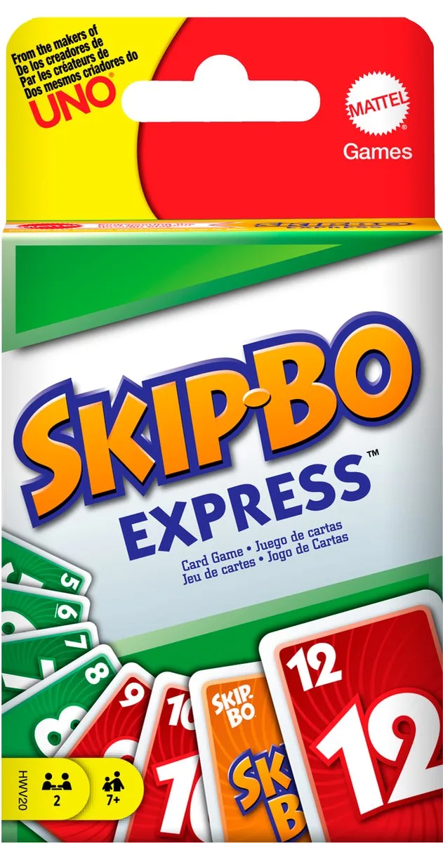 Skip-Bo Express Kaartspel from Mattel Games – box