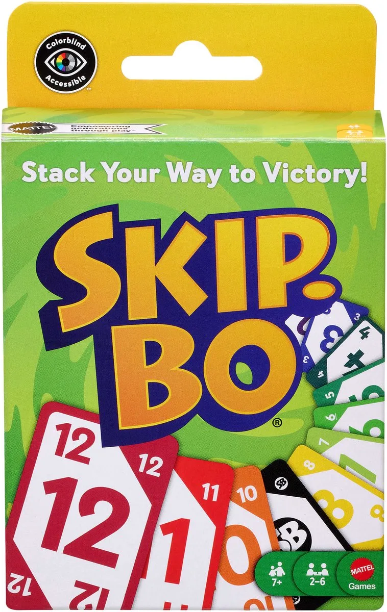 Skip-Bo - Kaartspel - Voor 2-6 Spelers - Verkenning van Strategie von Mattel Games – Schachtel