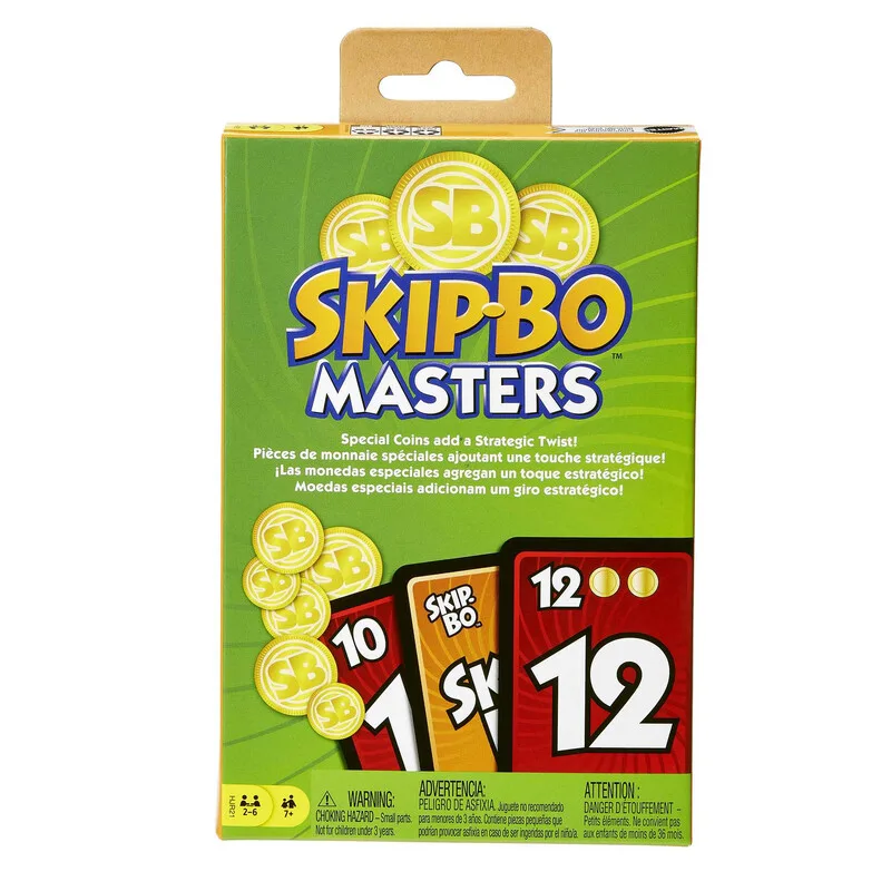 Skip-Bo Masters kaartspel - HJR21, kunststof van Mattel Games – doos
