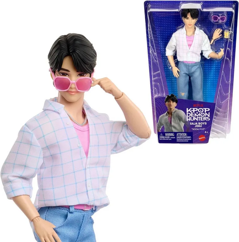 Spiel KPop Demon Hunters Core Puppe Jinu – Modepuppe 11 Gelenke van Mattel Games – doos