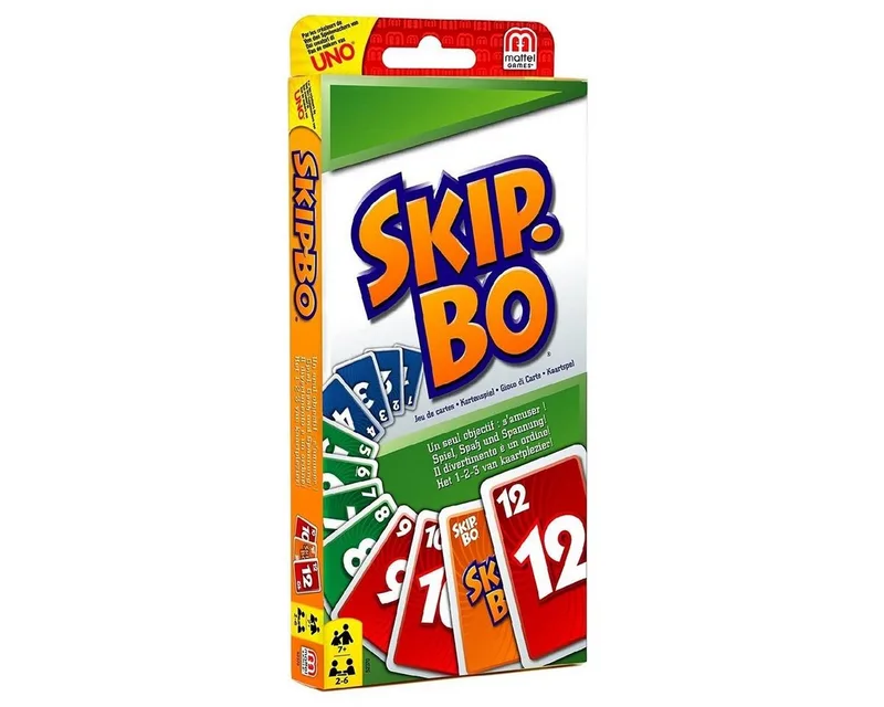 Spiel Mattel 52370 - Kartenspiel, Skip-Bo von Mattel Games, Ausgabe Bunt – Schachtel