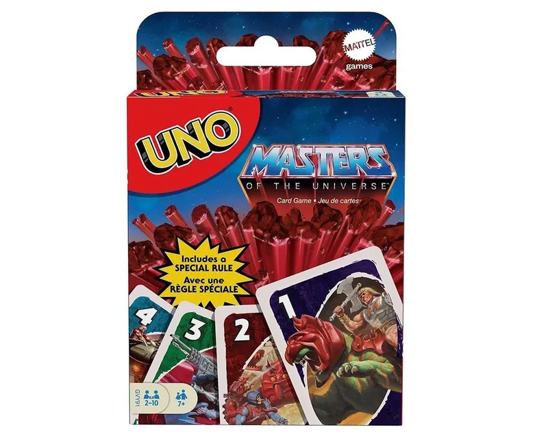 Spiel Mattel GVY91 - Masters of the Universe - UNO, Kartenspiel von Mattel Games, Ausgabe Bunt – Schachtel