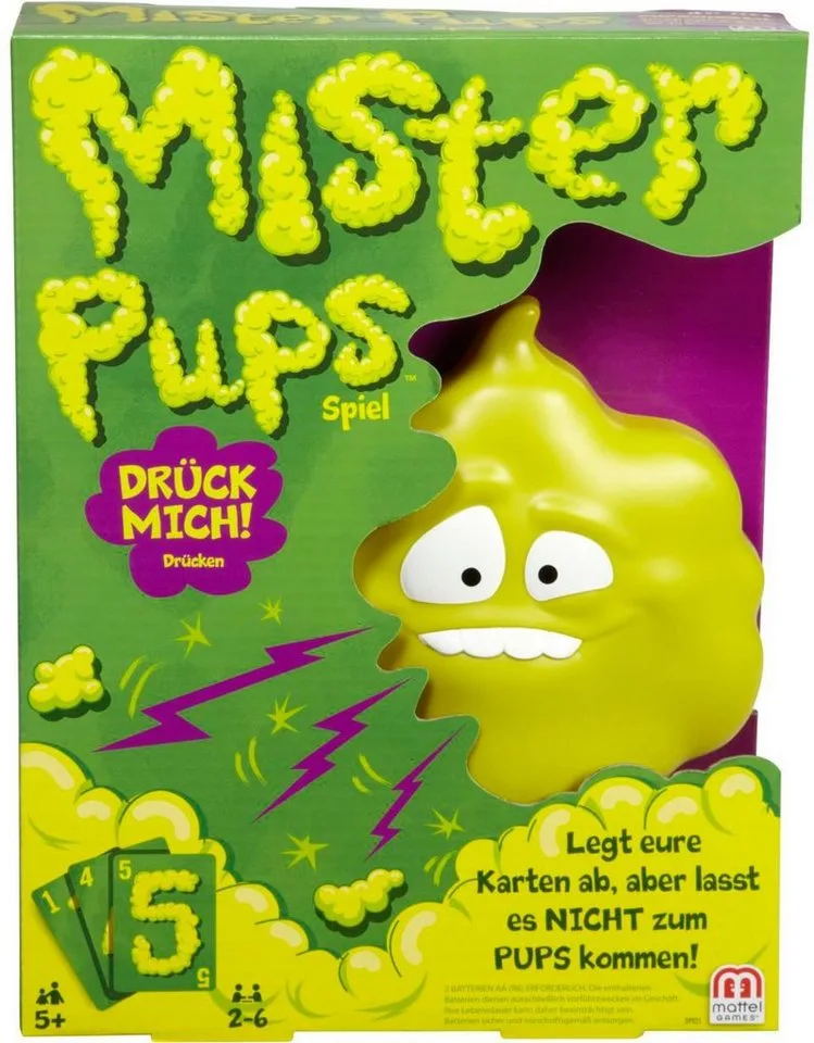 Spiel Mister Pups van Mattel Games, editie Bunt – doos