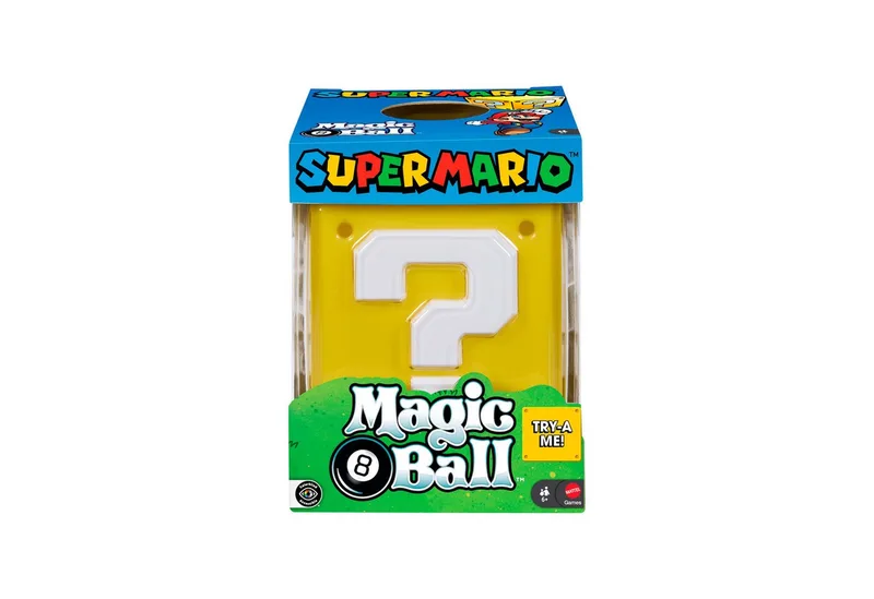Spiel Super Mario Magic 8 Ball van Mattel Games, editie Gelb – doos
