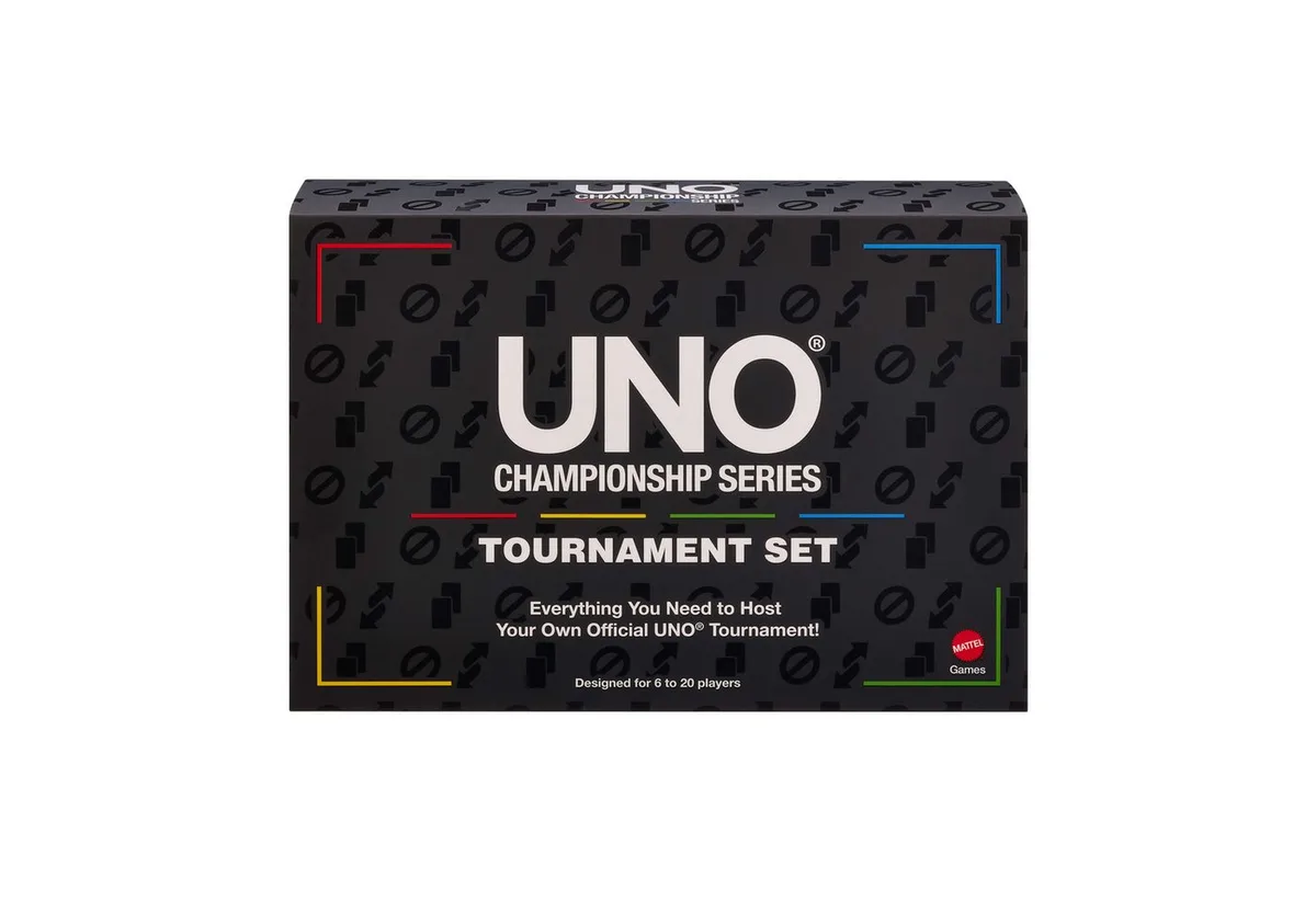 Spiel UNO Championship Turnier-Set, Kartenspiel, mit 2 Kartendecks von Mattel Games, Ausgabe Mehrfarbig – Schachtel