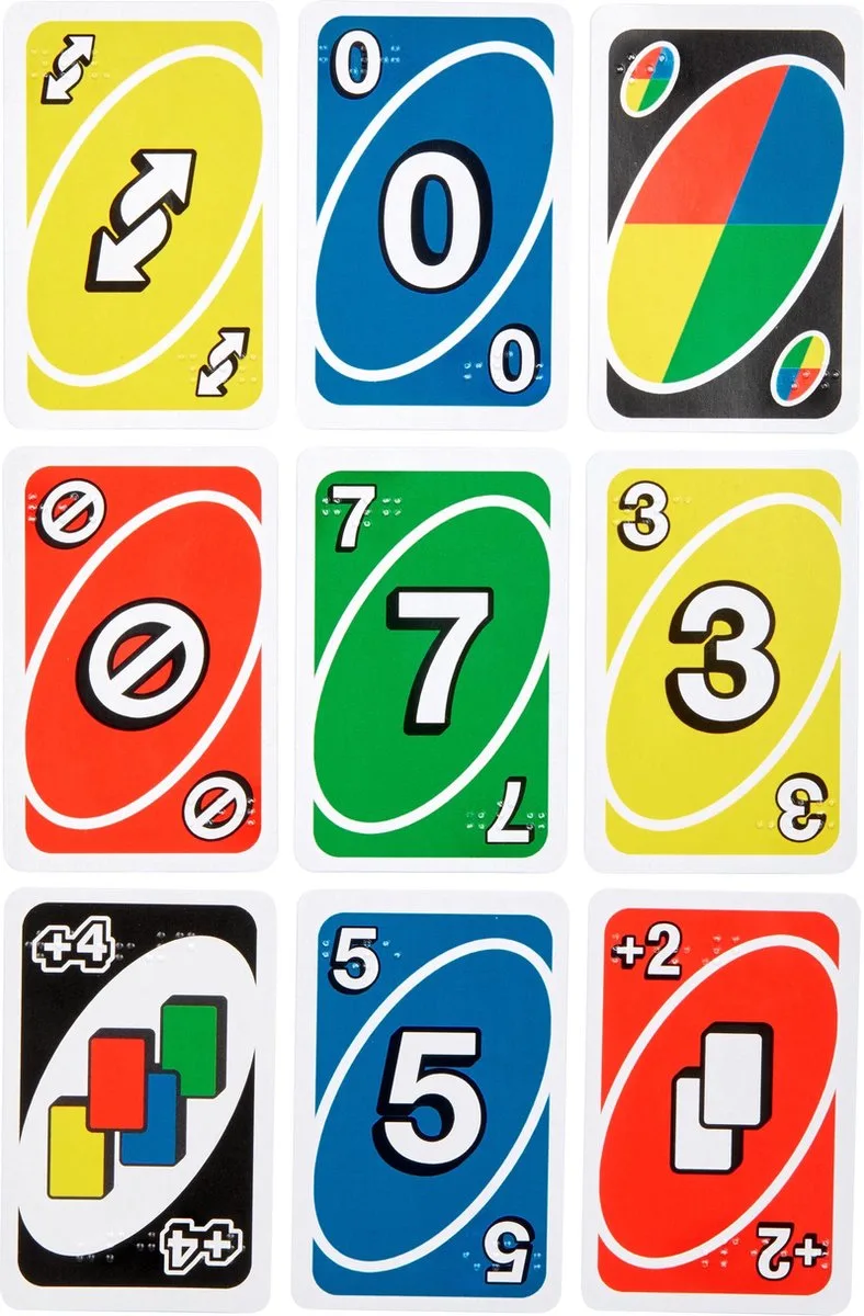 UNO Braille van Mattel Games – doos