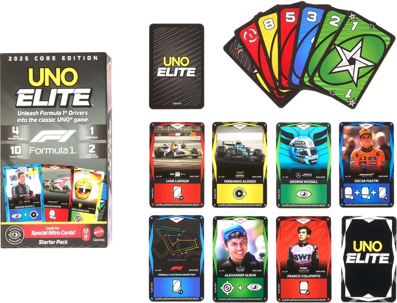 UNO Elite F1 – Kaartspel – 112 kaarten – Holografisch from Mattel Games – box