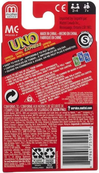 UNO Express von Mattel Games – Schachtel 3 von 3