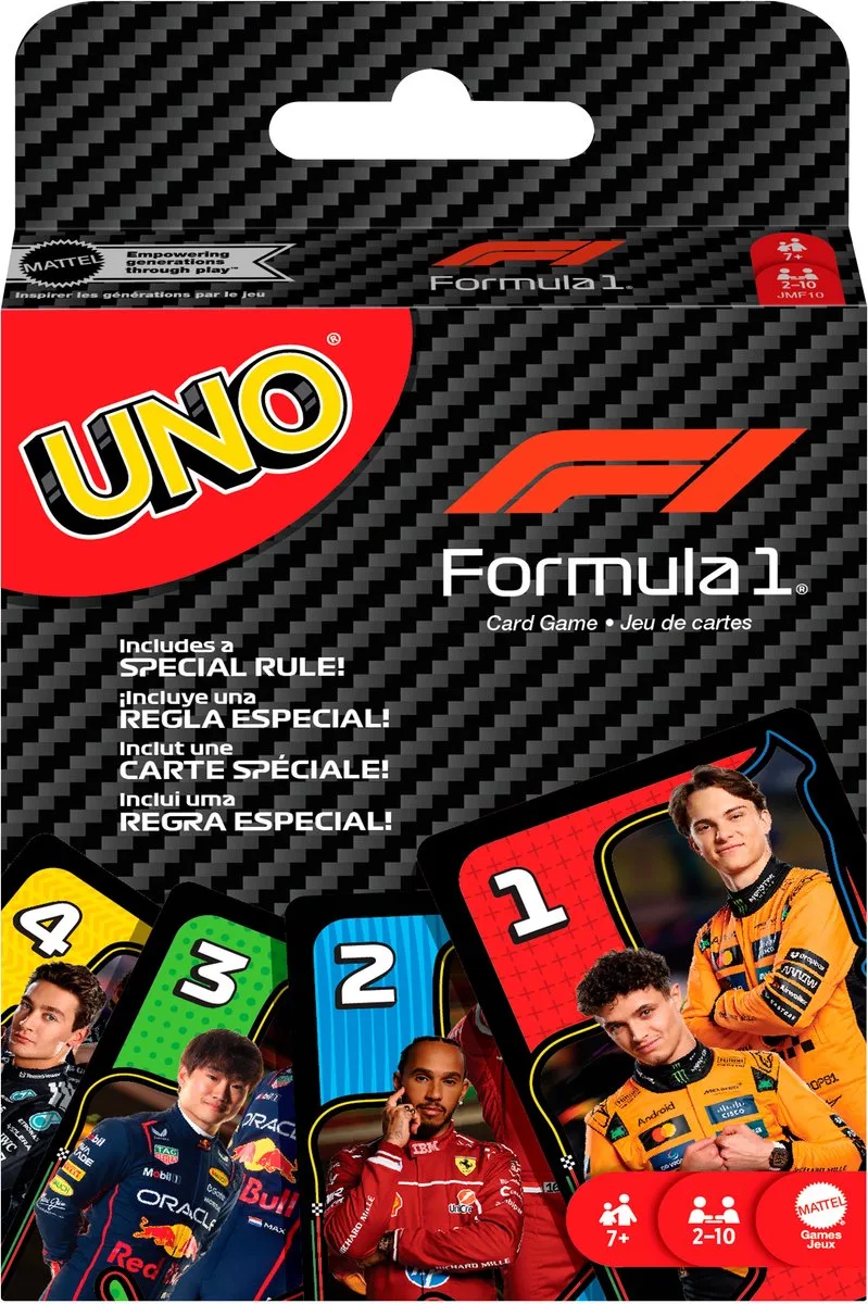 Uno F1 - Kaartspel de Mattel Games – boîte