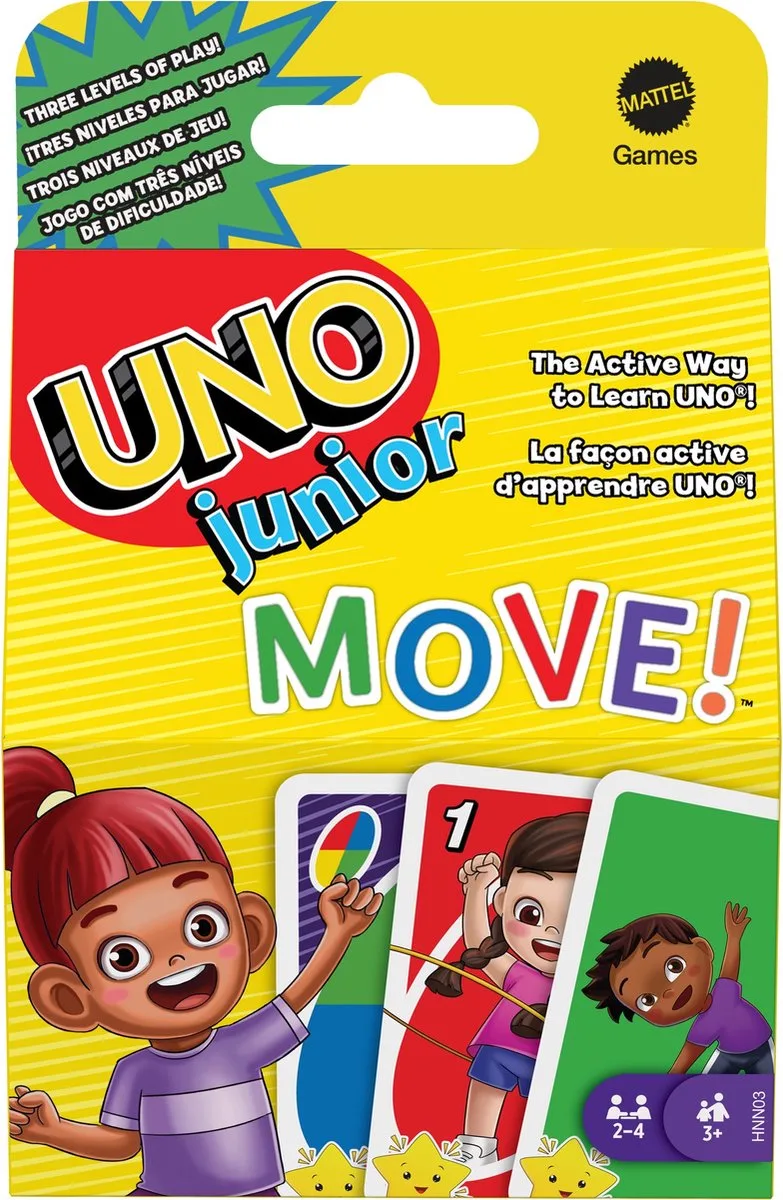 UNO Junior Move! - Kaartspel fra Mattel Games – æske