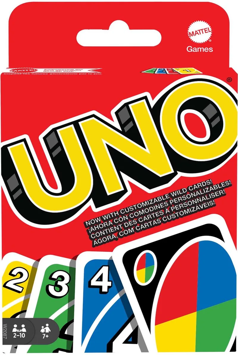 UNO Kaartspel: Plezier voor het hele gezin met nieuwe wildcards! van Mattel Games – doos