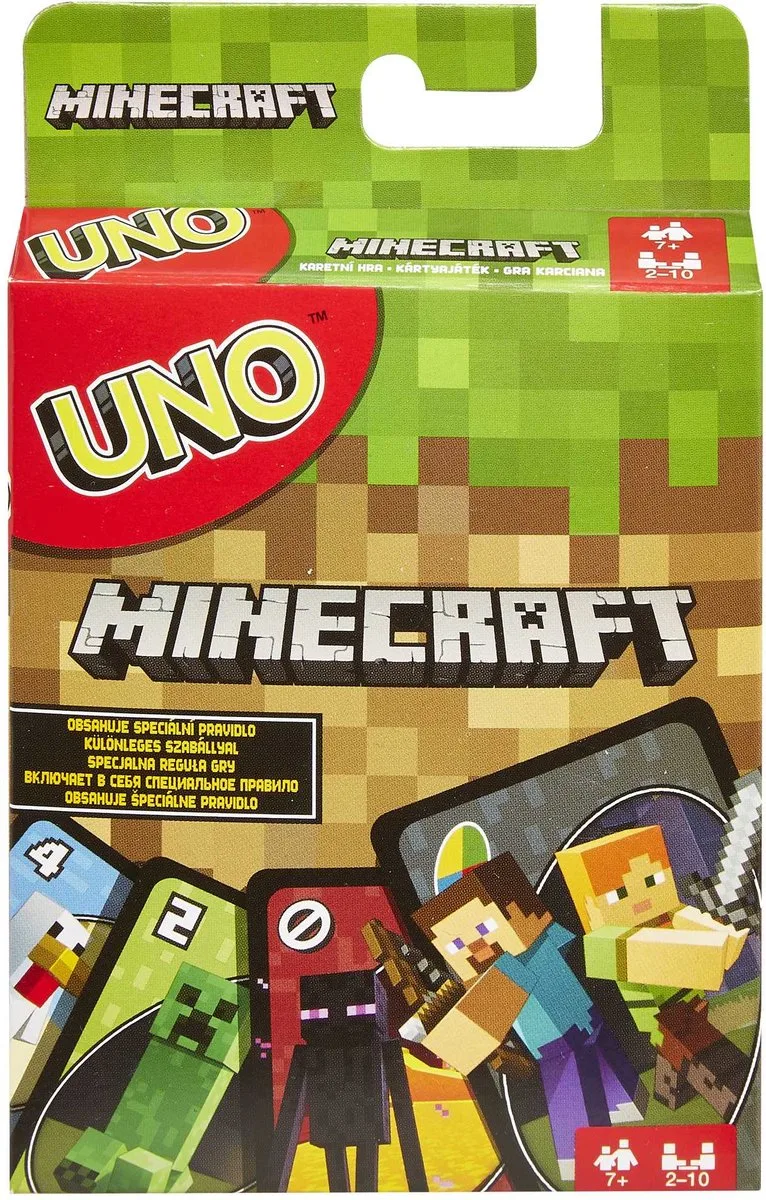 UNO - Minecraft Kaartspel von Mattel Games – Schachtel