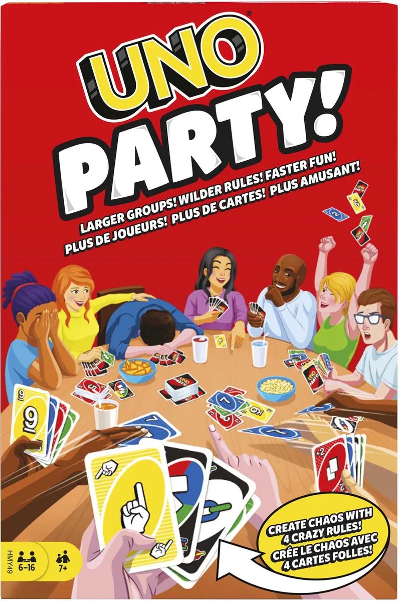 UNO Party - Kaartspel - Slavisch von Mattel Games – Schachtel