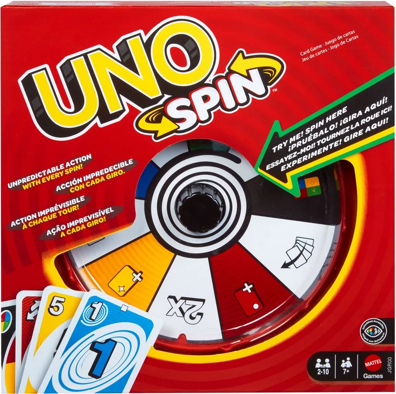 UNO Spin Bordspel from Mattel Games – box