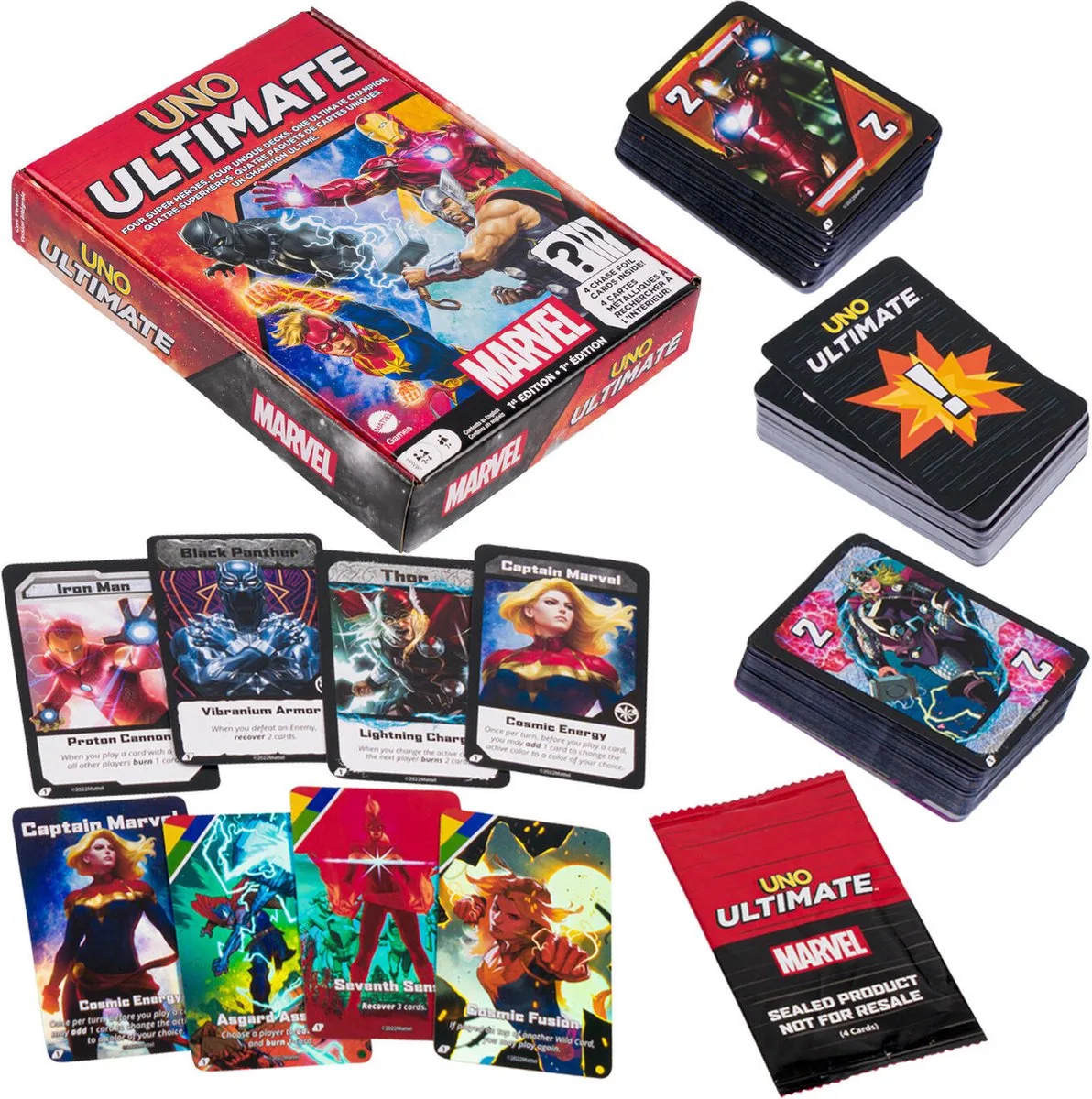 Uno Ultimate Marvel Card Game fra Mattel Games – æske